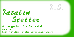 katalin steller business card